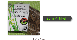 glutenfreie Teff-Nudeln aus 100% Teffmehl